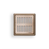 Golvsil Purus Square Rib brons 154x154mm – produktbild