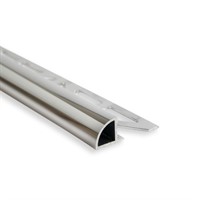 Kakellist kvartsrund alu. silvereloxerad blank 8mm 3m – produktbild