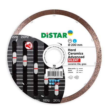 Diamantklinga Ø200, 25,4mm, Hard ceramics advanced Silent