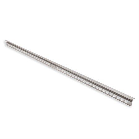Fallist glasvägg höger borstat rostfritt 42mm, 1,48m
