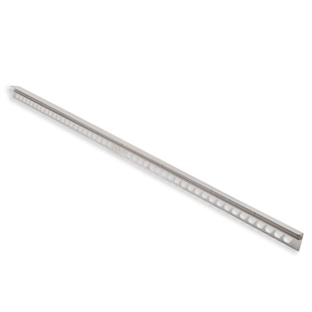 Fallist glasvägg vänster borstat rostfritt 42mm, 1,48m