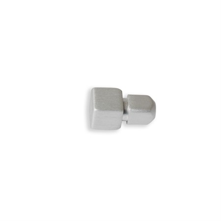 Hörndel kvadrat alu. mattborstad 9mm