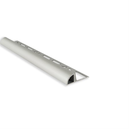 Kakellist kvartsrund alu. silvereloxerad matt 8mm 3m