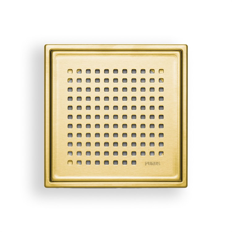 Golvsil Purus Square Chess mässing 197x197mm – produktbild