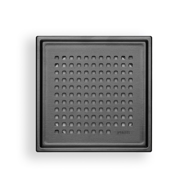 Golvsil Purus Square Chess mattsvart 197x197mm – produktbild