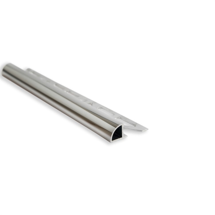 Kakellist kvartsrund alu. silvereloxerad blank 8mm 3m – produktbild